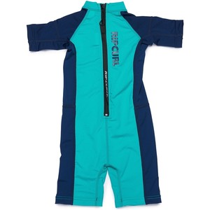 2019 Rip Curl Bambin Manches Courtes Costume De Printemps Uv Turquoise Wly8eo